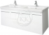 Skříňka s dvojumyvadlem JANTAR 130cm - JA130D - EDEN