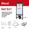 Předstěnový set modul AM101/1120 sádromodul, mísa, sedátko, tlačítko, tlumící podložka , AM101/1120-SET-5V1 - Alcaplast