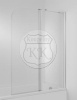 Vanová zástěna CUBITO křídlová dvojdílná, profil stříbrný lesk, sklo transparent, pravá, H2574260026681 - JIKA